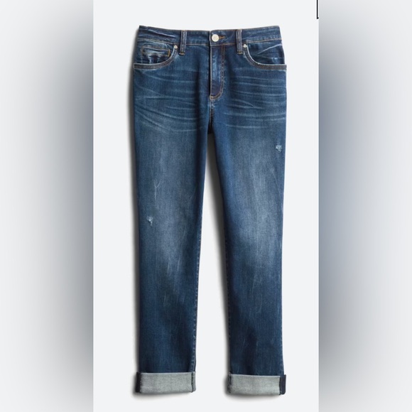 Kut from the Kloth Denim - Kut from the Cloth Catherine Boy Friend high Rise Size 14 Jeans Distressed